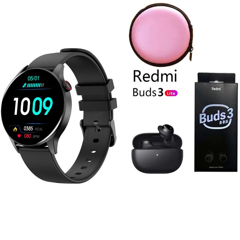 XIAOMI - Reloj inteligente deportivo Y85+Audifonos Redmi Buds 3 Lite y Estuche