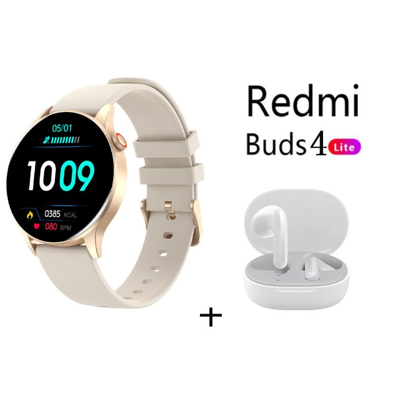 XIAOMI - Reloj inteligente deportivo Y85+Audifonos Redmi Buds4 Lite Blanquecino