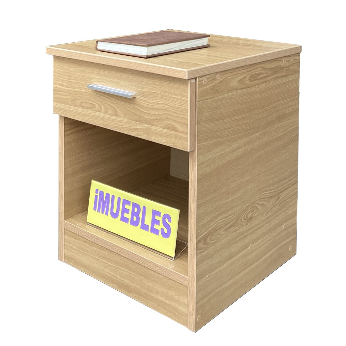 TEMEL - Velador de 01 Cajón color Roble Buralo – Modelo  LITO - iMUEBLES
