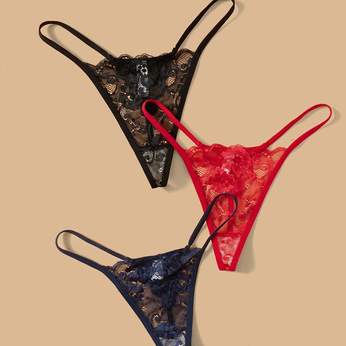 GENERICO - HILO LOLITA DE ENCAJE ROJO MARY