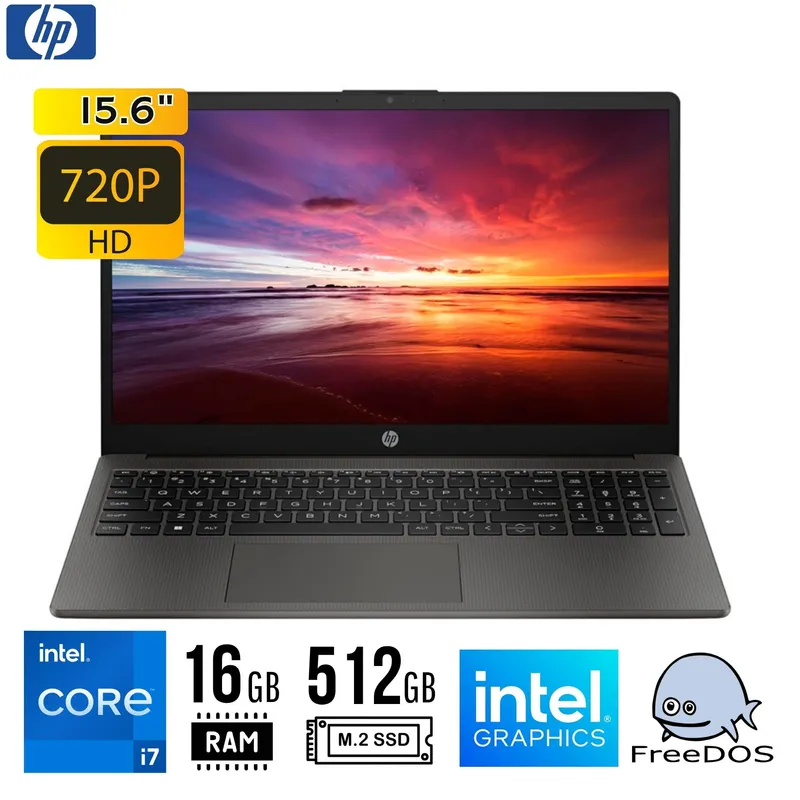 HP - LAPTOP HP 250 G10 15.6" HD Intel Core i7-1355U 16GB 512GB SSD FREEDOS