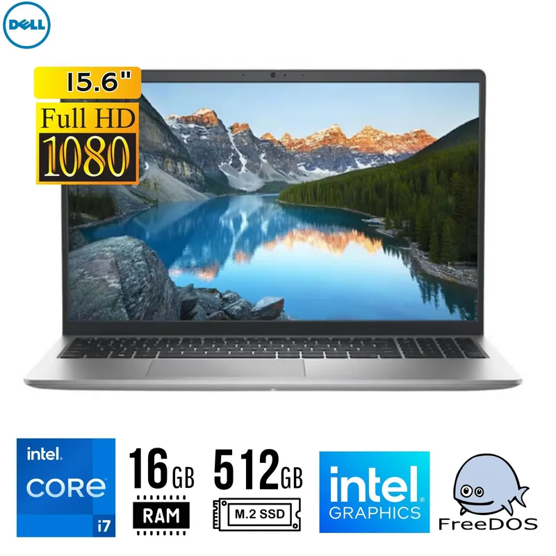 DELL - LAPTOP Dell Inspiron 15 3000 3520 15.6" FHD Intel Core i7 1255U 16GB 512GB SSD FREEDOS