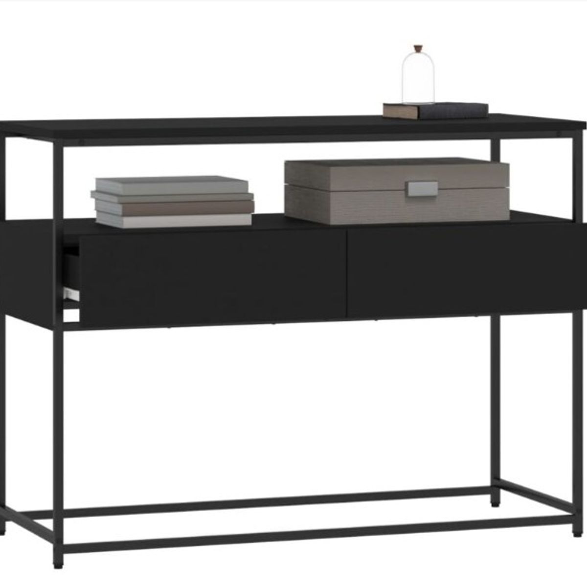 STARHOME - Arrimo Recibidor Consola Eko Negro 110 cm