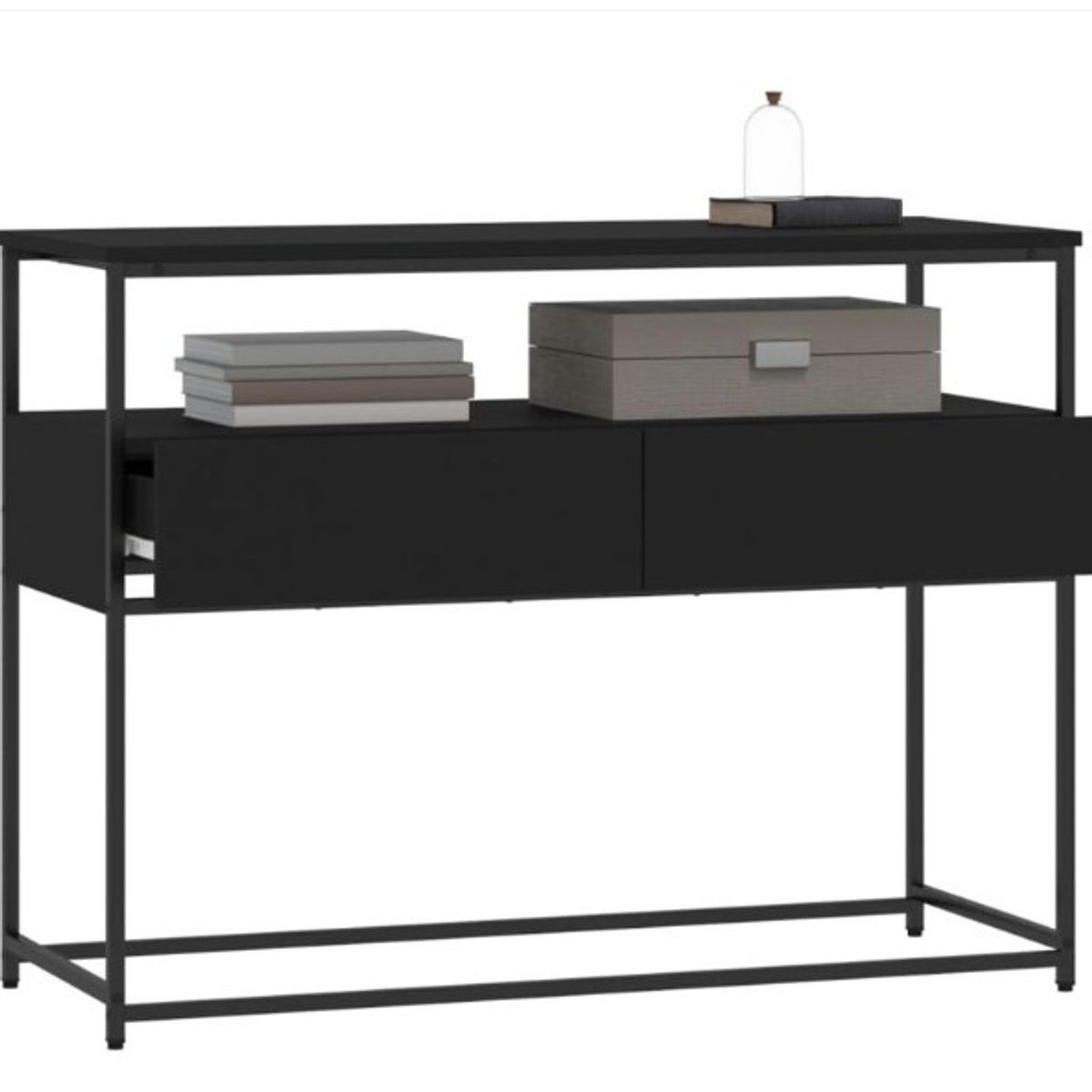 STARHOME - Arrimo Recibidor Consola Eko Negro 110 cm