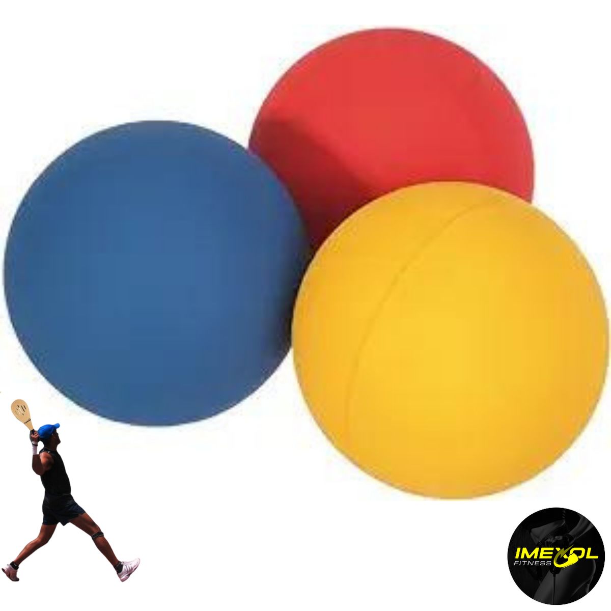 GENERICO - PELOTA FRONTON X 3 UNIDADES COLOR SURTIDO