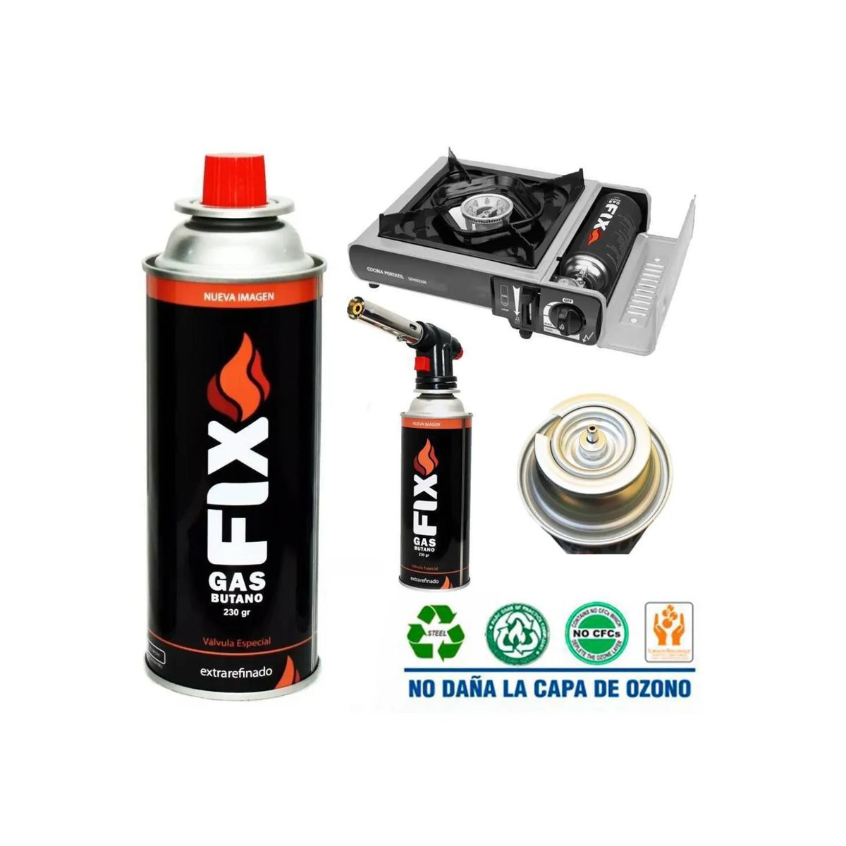 FIX - Gas Butano FIX Ultra Refinado Valvula Universal