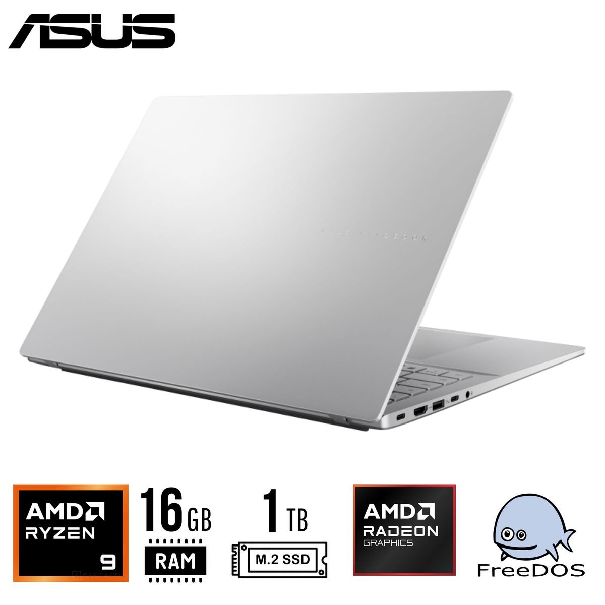 ASUS - LAPTOP ASUS M3607HA-RP066 15,6"FHD AMD R9 270 16GB DDR5 1TB SSD FreeDOS