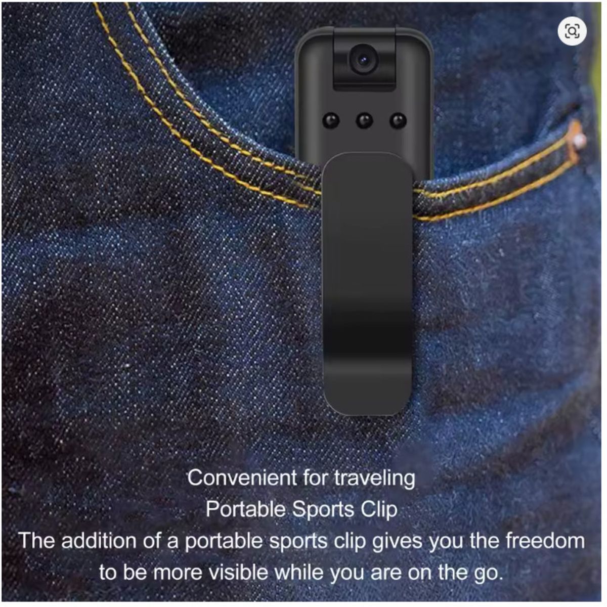 GENERICO - Mini Cámara Espía de Bolsillo 1080P Full HD con WiFi y Visión Nocturna