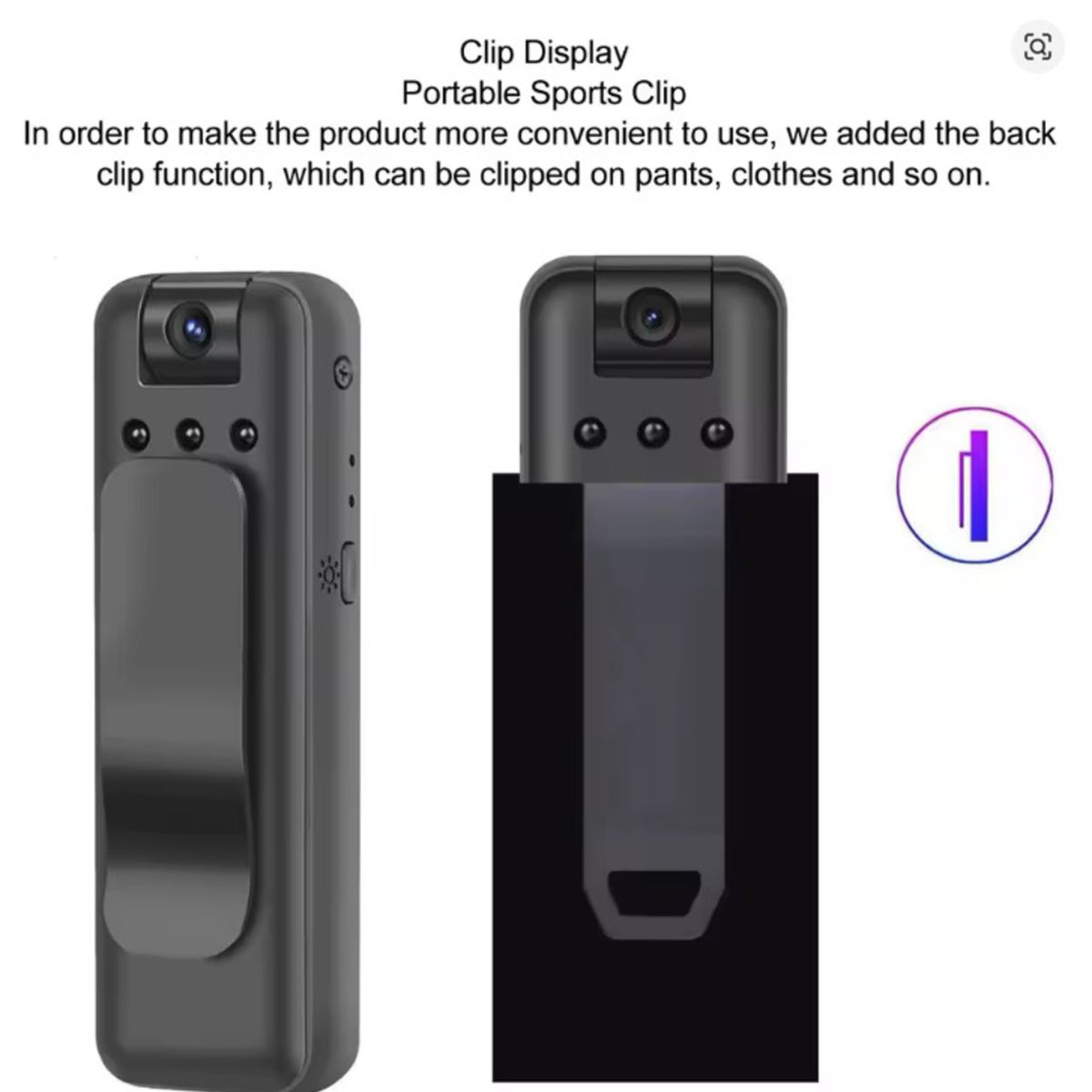 GENERICO - Mini Cámara Espía de Bolsillo 1080P Full HD con WiFi y Visión Nocturna