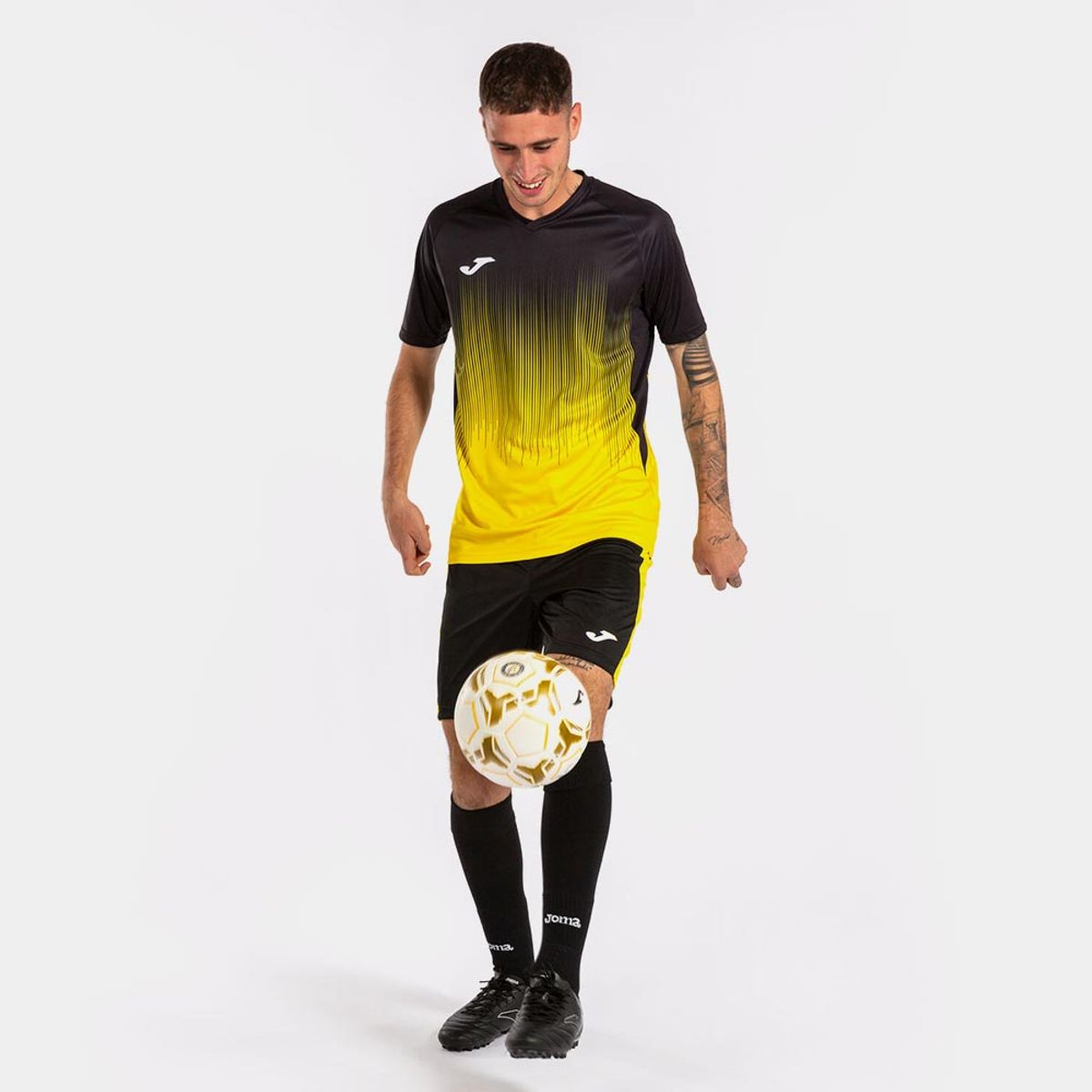 JOMA - Balón Fútbol Flame III Blanco Amarillo Negro T5