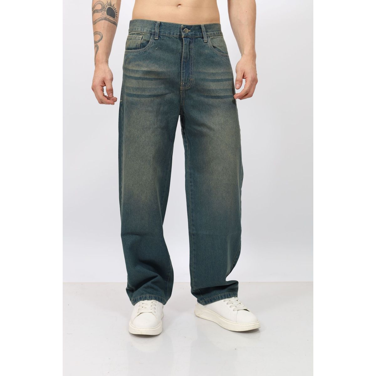 QH - PANTALÓN BAGGY LAVADO OXIDO PARA HOMBRE