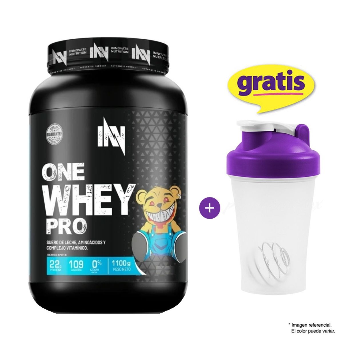 INN INNOVATE NUTRITION - Proteína One Whey Pro 1.1 kg Vainilla + Shaker