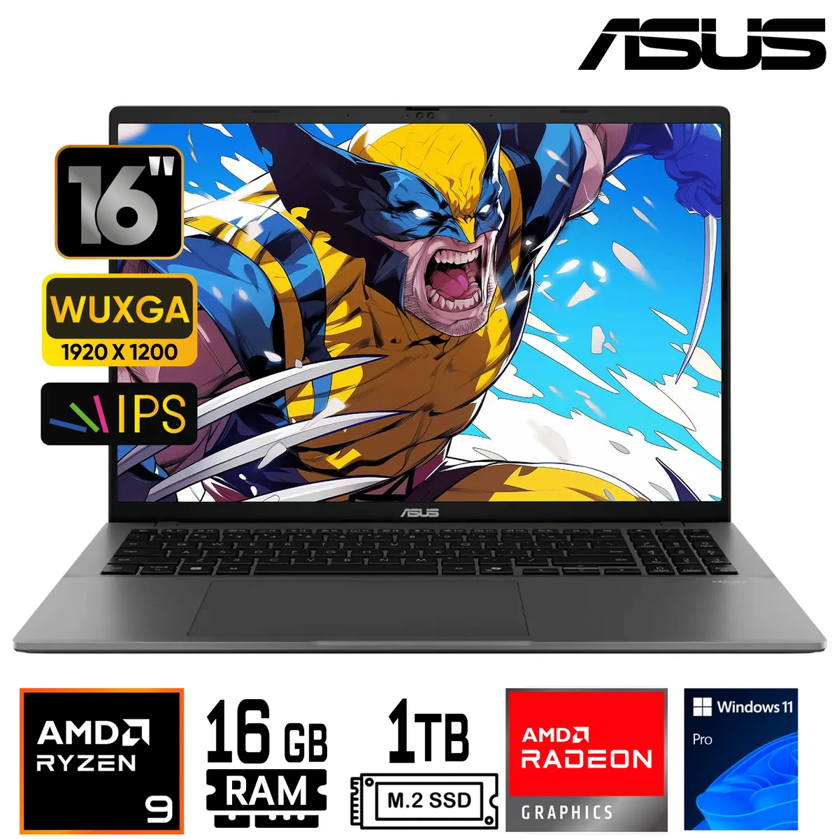ASUS - Laptop ASUS Vivobook M3607HA-RP066 16" WUXGA AMD R9 270 16GB DDR5 1TB SSD Windows 11