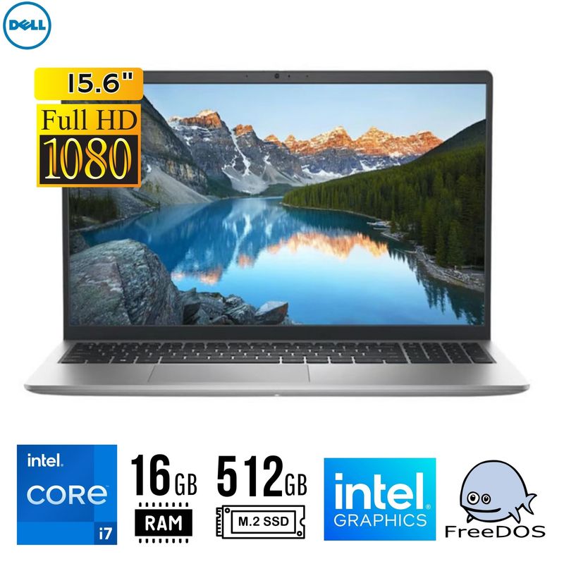 DELL - LAPTOP Dell Inspiron 15 3000 3520 15.6" FHD Intel Core i7 1255U 16GB 512GB SSD FREEDOS