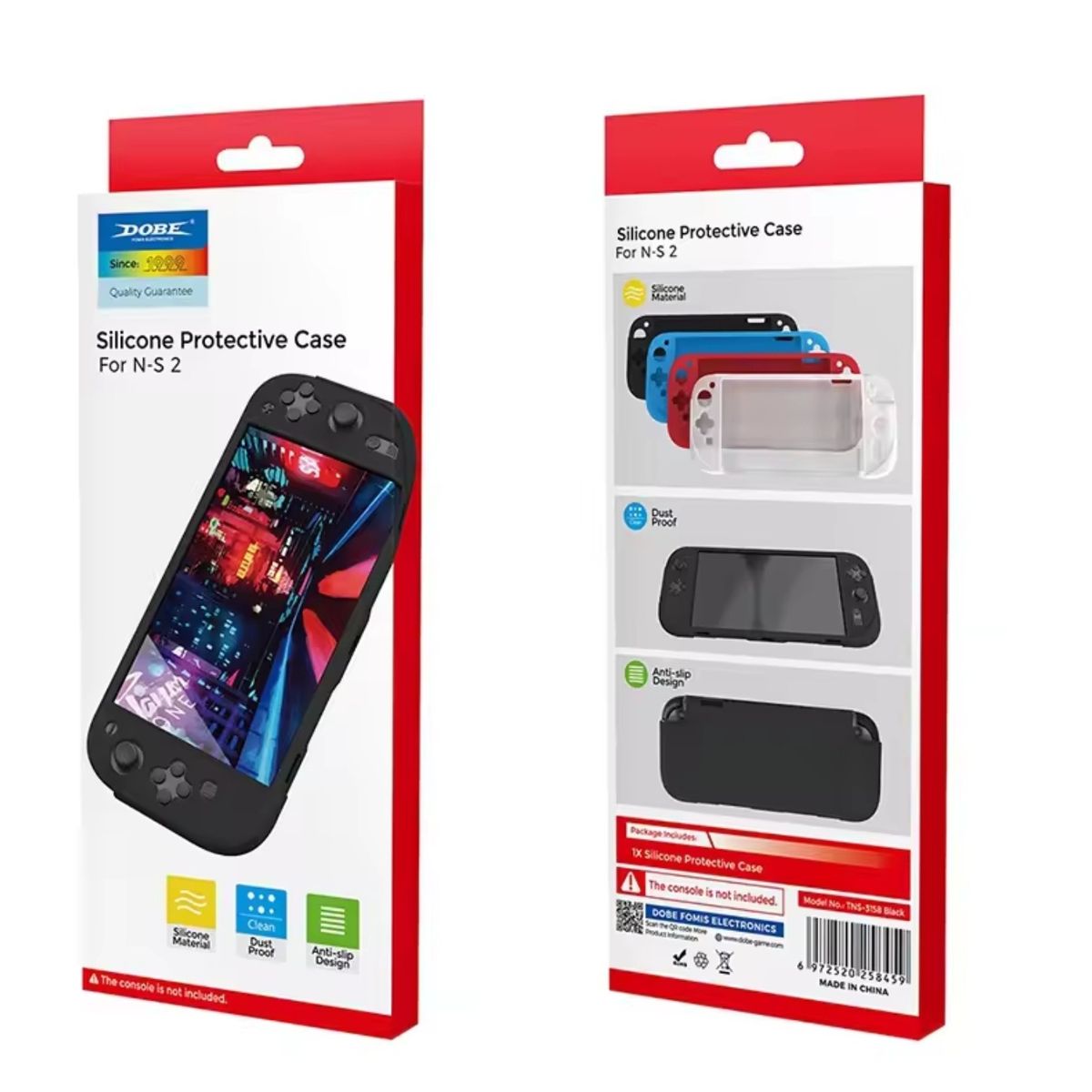 DOBE - Protector Nintendo Switch 2 Case Funda Silicona - Negro