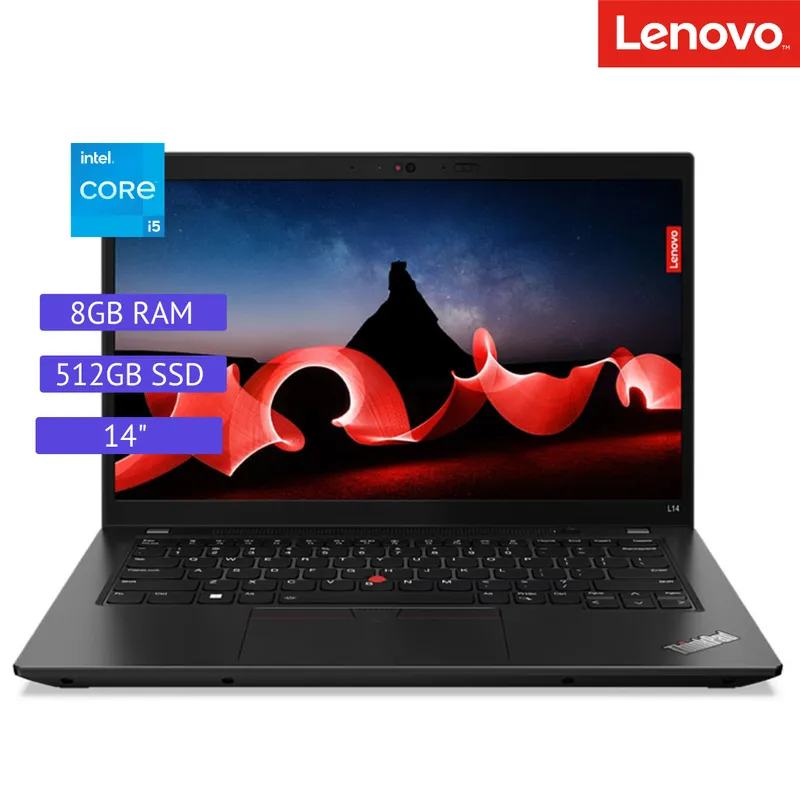 LENOVO - Laptop Reacondicionada Lenovo Thinkpad L14 -Core i5 10ma - 8GB RAM - 512GB SSD - Negro