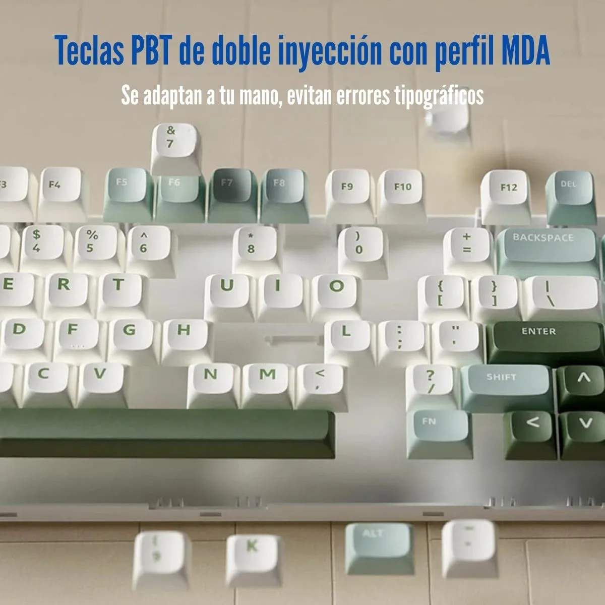 ROYAL KLUDGE - Royal Kludge - Teclado R75 Wired 75% Sky Cyan Switch K Silver