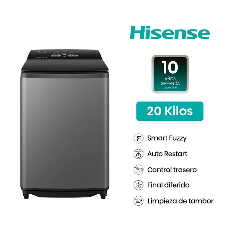 HISENSE - Lavadora Automatica Hisense Wt3I2023Ut 20K Grafito