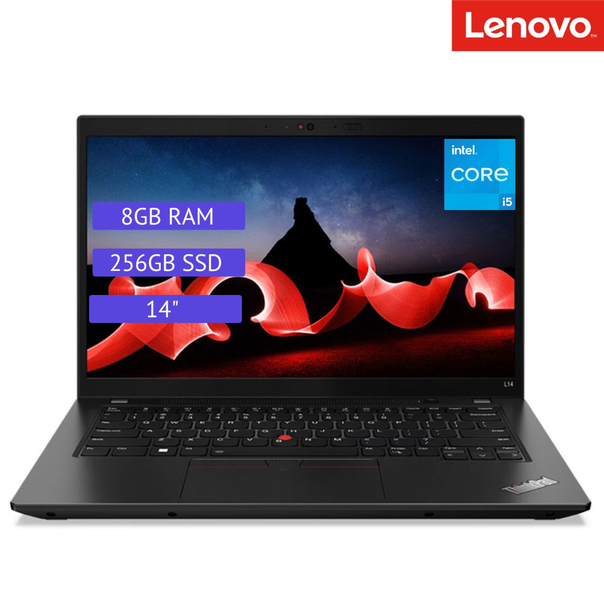 LENOVO - Laptop Reacondicionada Lenovo Thinkpad L14 -Core i5 10ma - 8GB RAM - 256GB SSD - Negro