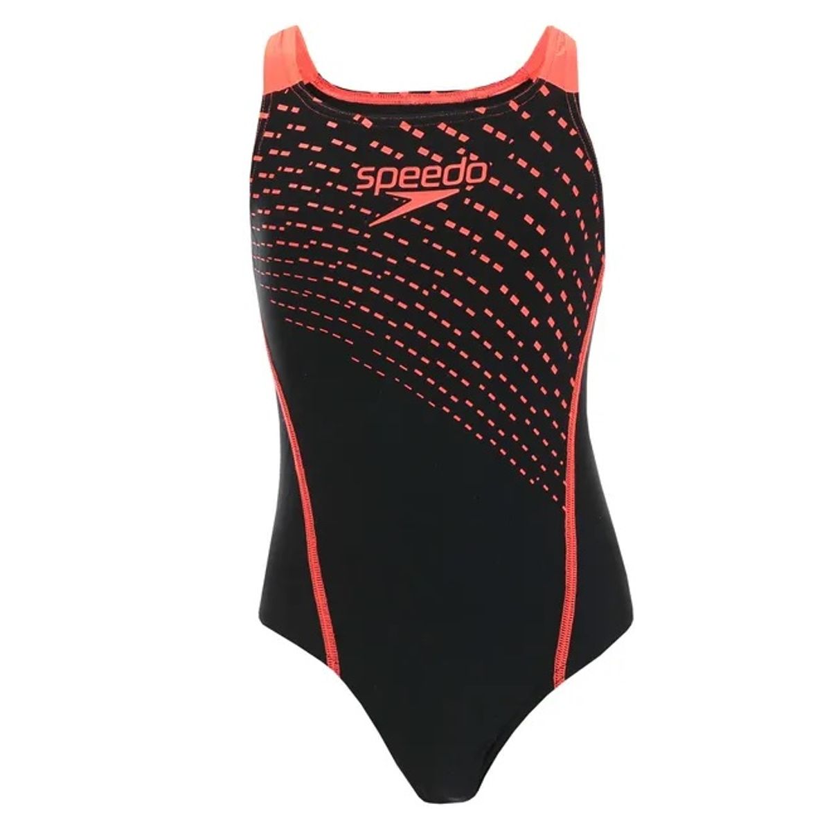 SPEEDO - Traje Baño Natación Niña Medley Logo Medalist Negro