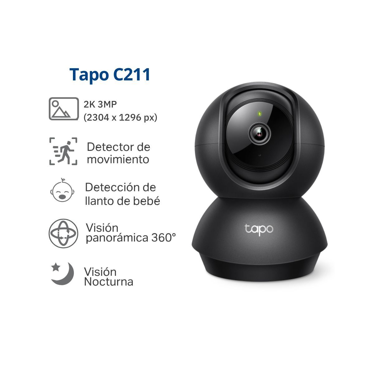 TP LINK - Kit de 4 Cámara de seguridad para interiores Tapo C211 2K - Tp-Link