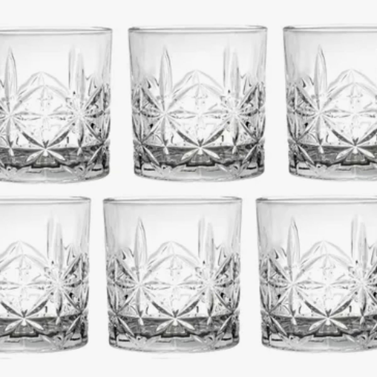 GENERICO - Set De 6 Vasos Labrados