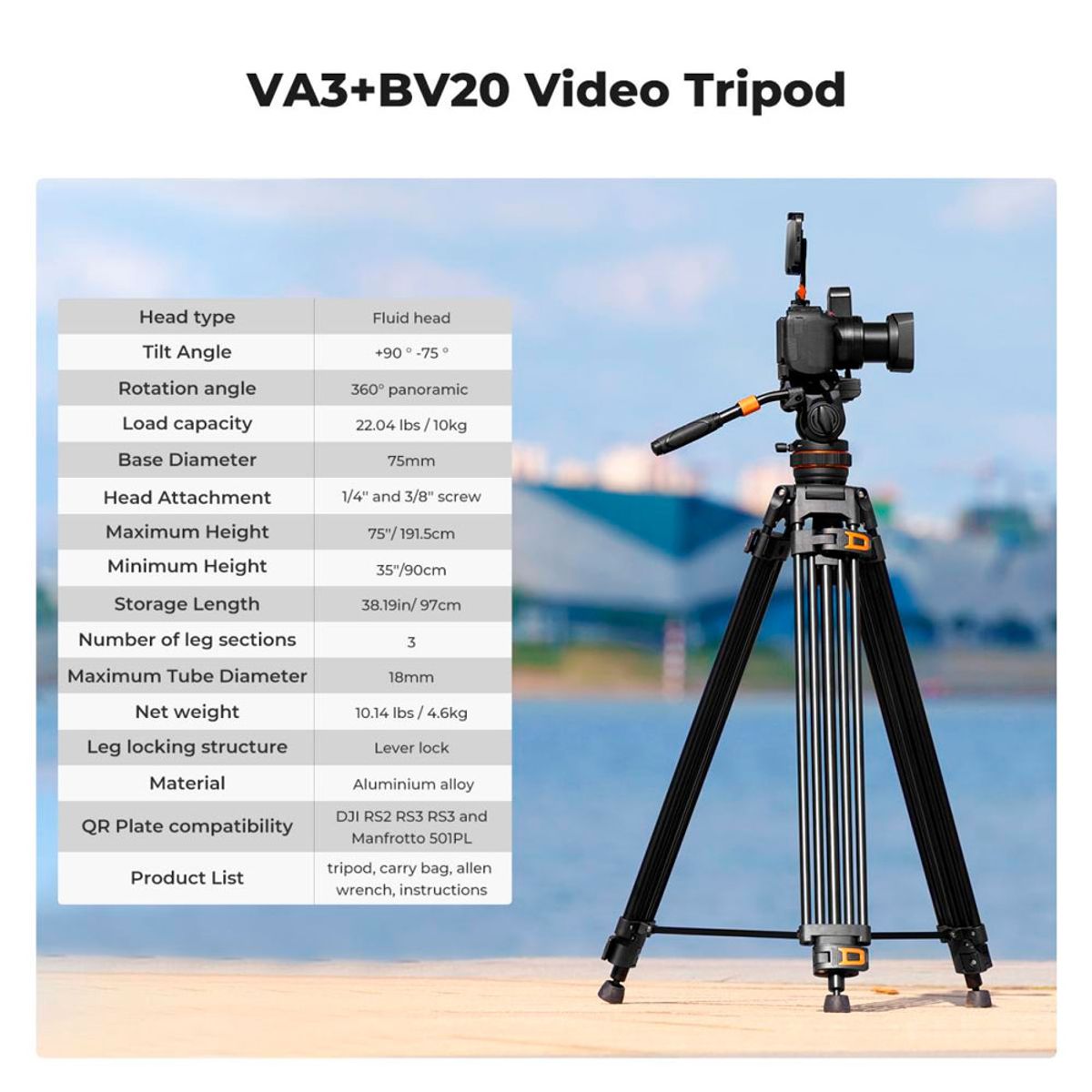 K&F CONCEPT - Tripode K&F Concept  KF09.148 VA3-BV20