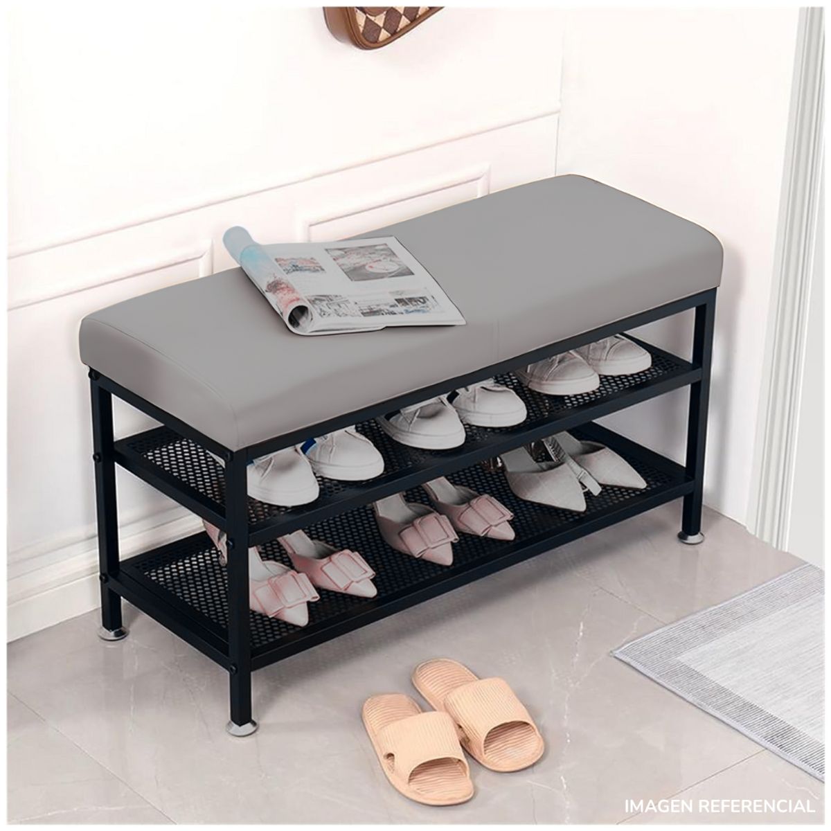 INSPIRA - Zapatero Banco 2 Niveles con Asiento Acolchado
