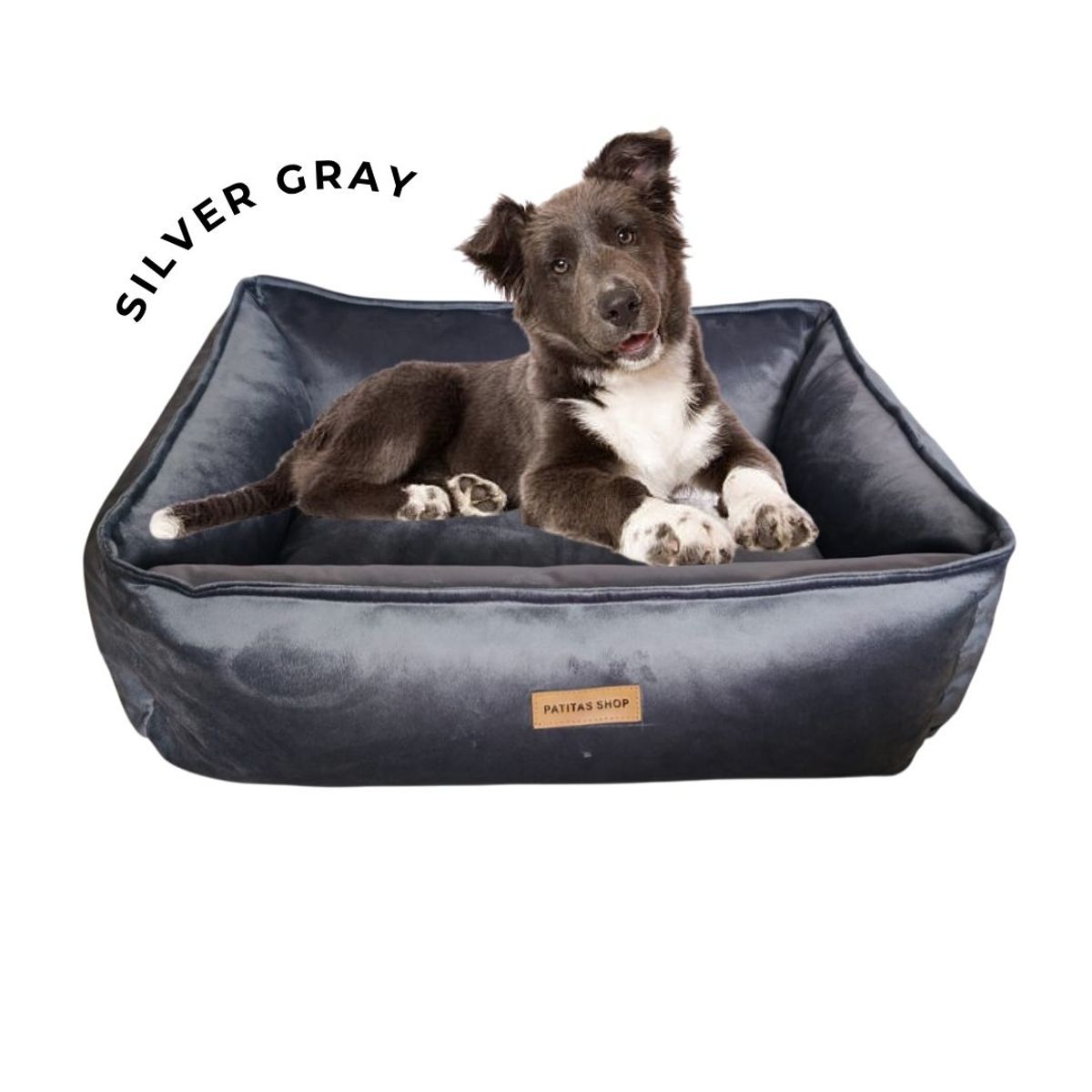 GENERICO - Cama Abrigadora Reversible de Felpa para Mascotas XL Silver