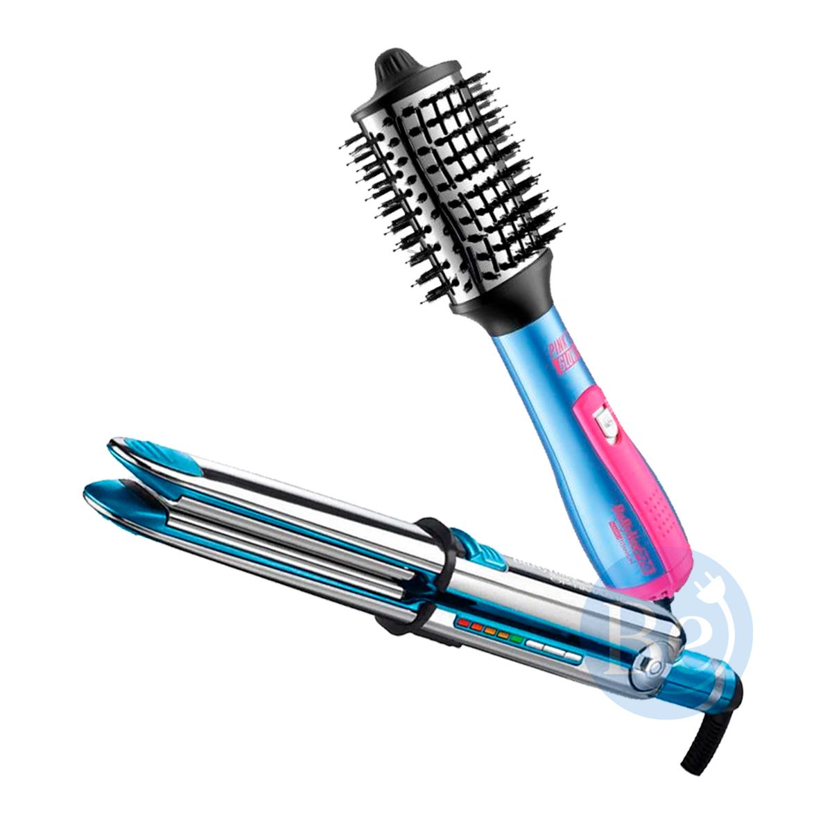 BABYLISS PRO - Combo BabylissPRO Alisadora BNT3100TPE y Cepillo Eléctrico de 72mm
