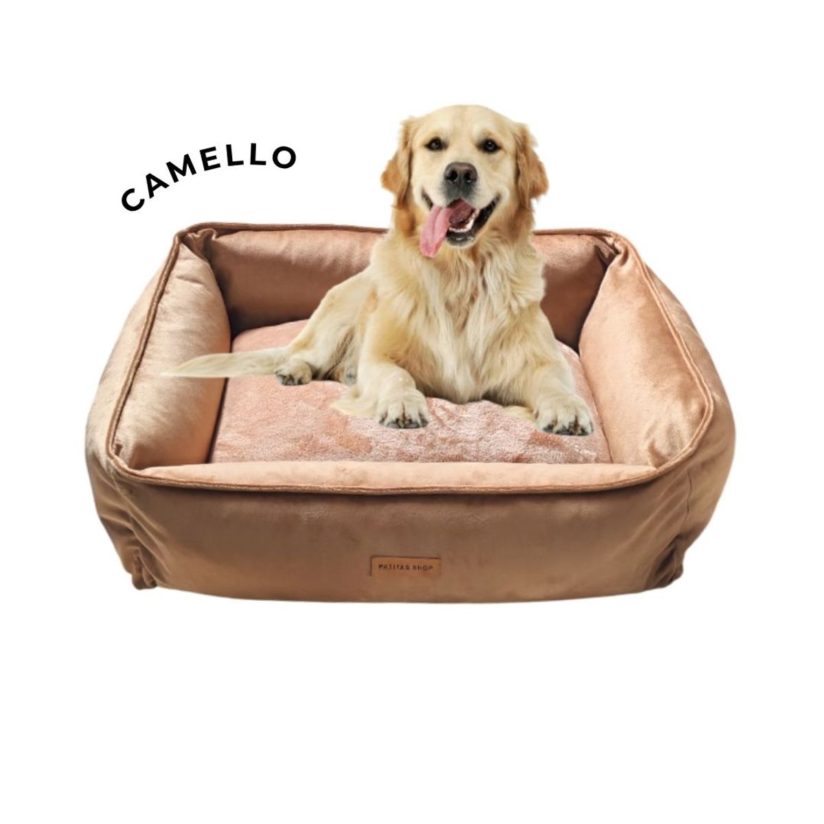 GENERICO - Cama Abrigadora Reversible de Felpa para Mascotas XL Camello