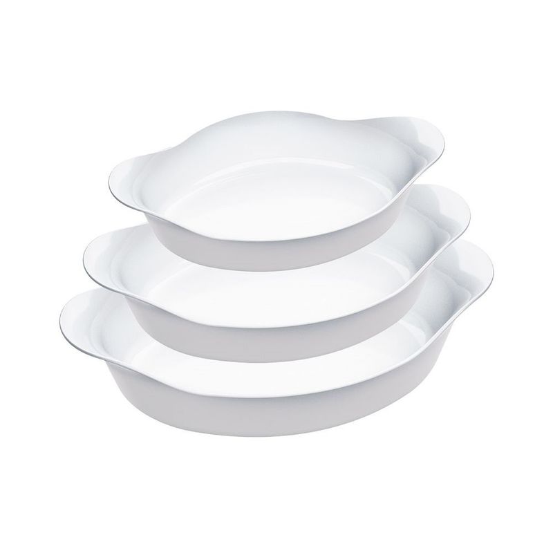 MARINEX - Jgo x3 Fuentes Oval Opaline Pequeño+Mediano+Grande