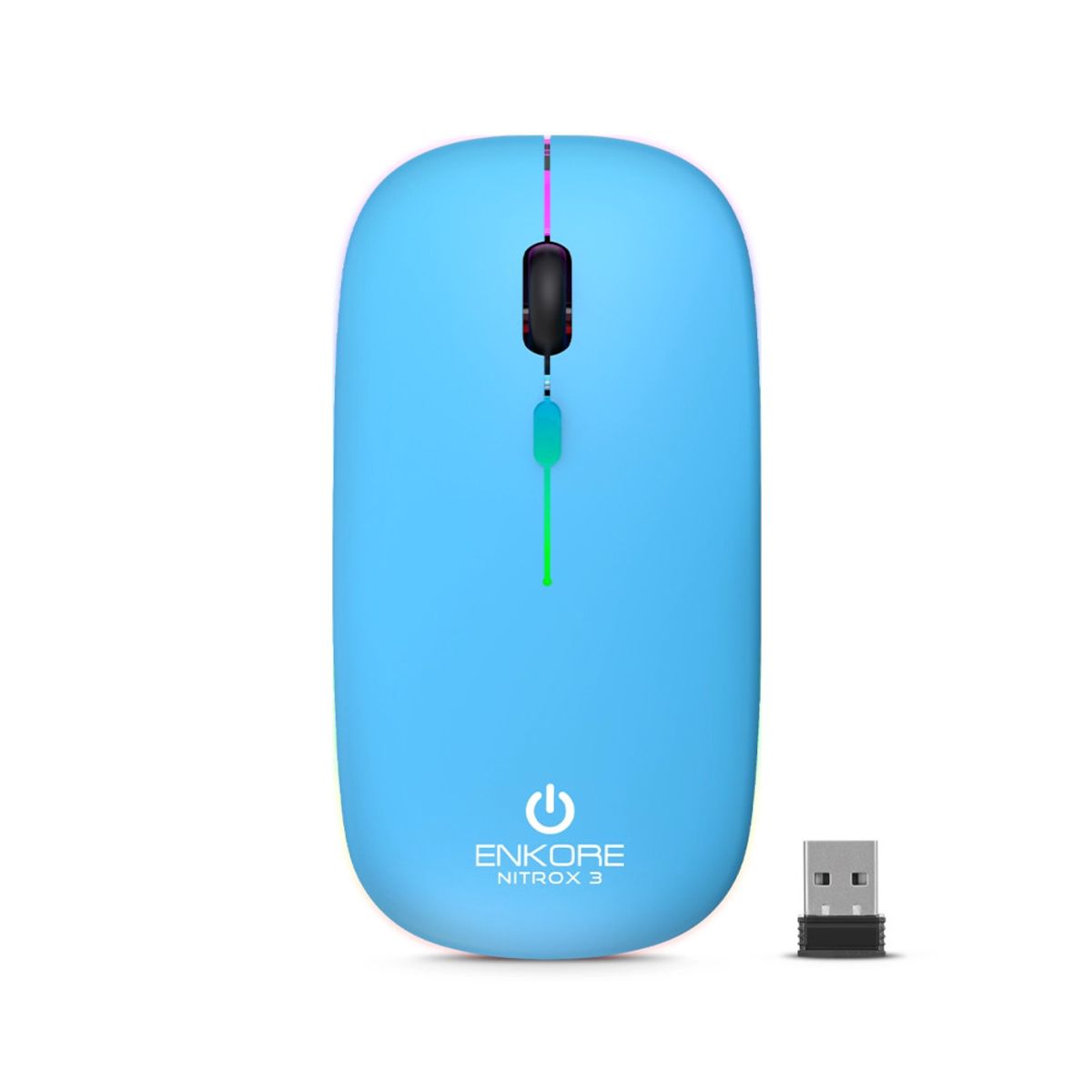 ENKORE - Mouse Inalámbrico 3 en 1 Enkore Nitrox 3 ENK-M205-3B Turqueza