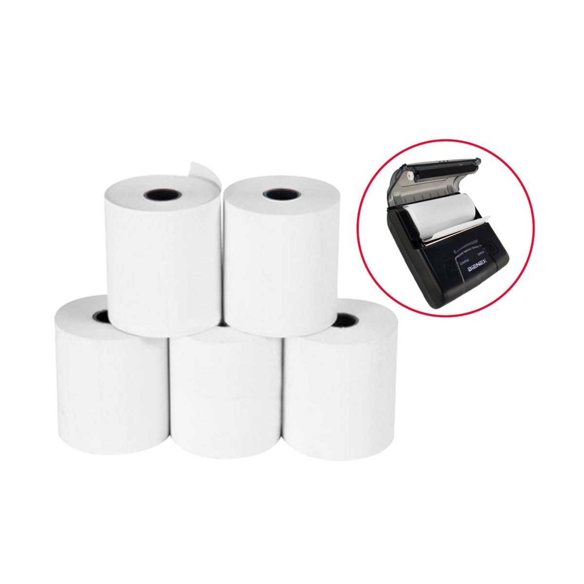 KALIPEL - Papel Termico 100 Rollos 80x40mm 55gr Contometro KALIPEL