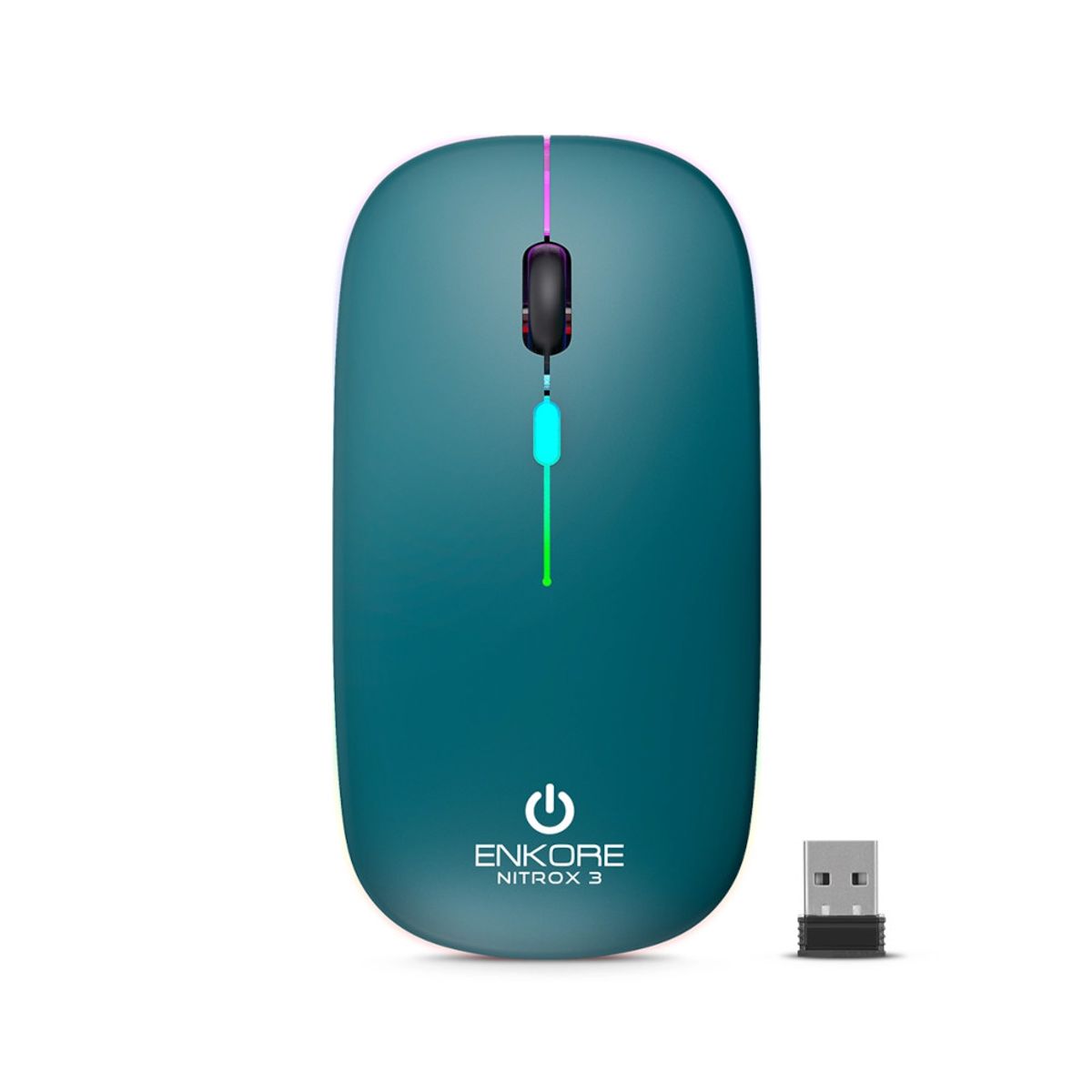 ENKORE - Mouse Inalámbrico 3 en 1 Enkore Nitrox 3 ENK-M205-3B Verde