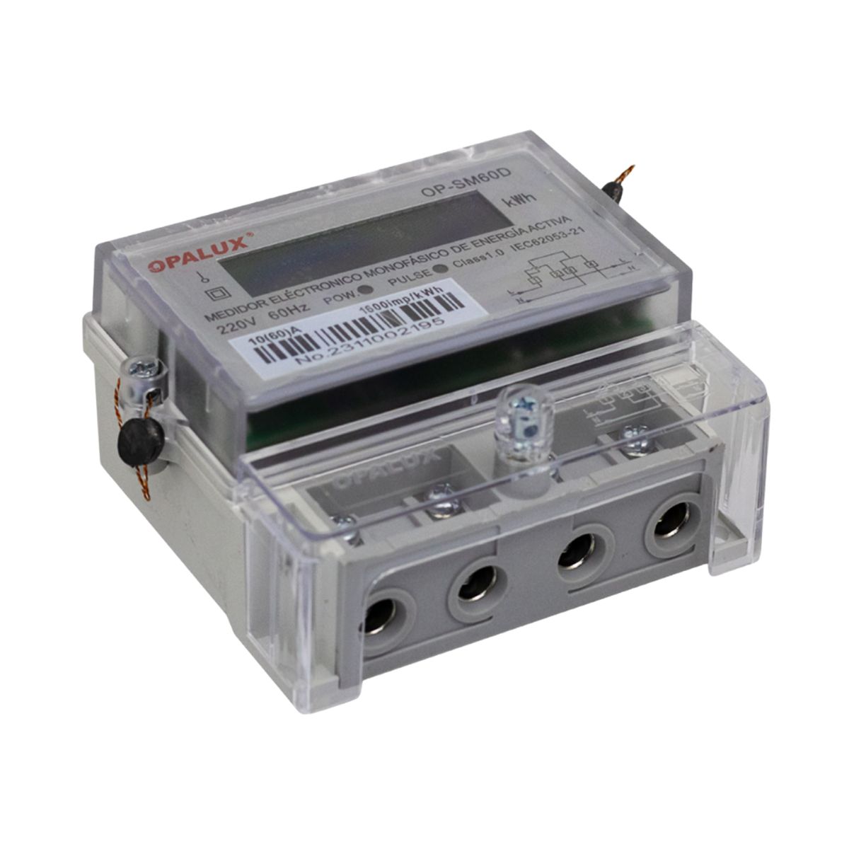 OPALUX - Medidor de Energia Monofasico Digital OP‑SM60D