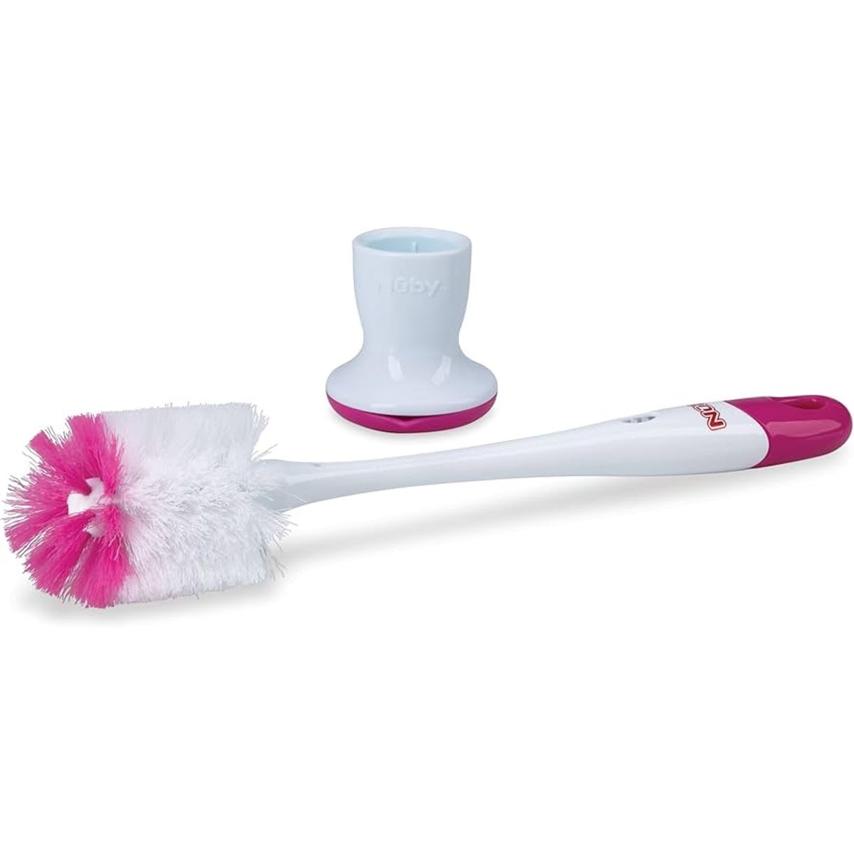 NUBY - Nuby Escobilla Para Biberon con base Rosada