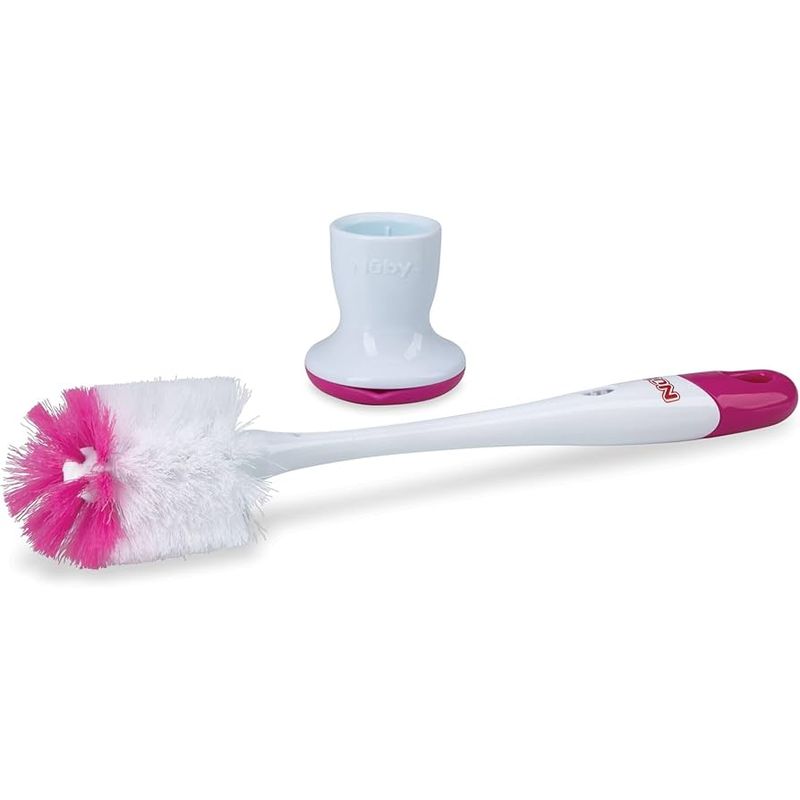 NUBY - Nuby Escobilla Para Biberon con base Rosada