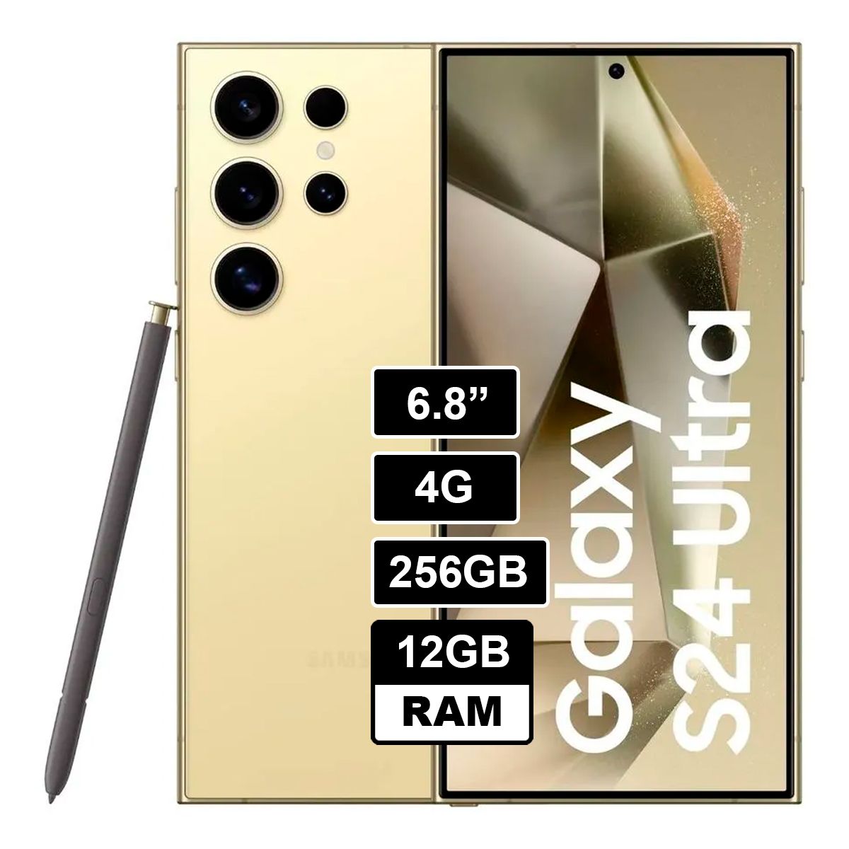 SAMSUNG - Samsung Galaxy S24 Ultra 5G 256 GB 12 GB RAM Titanium Yellow