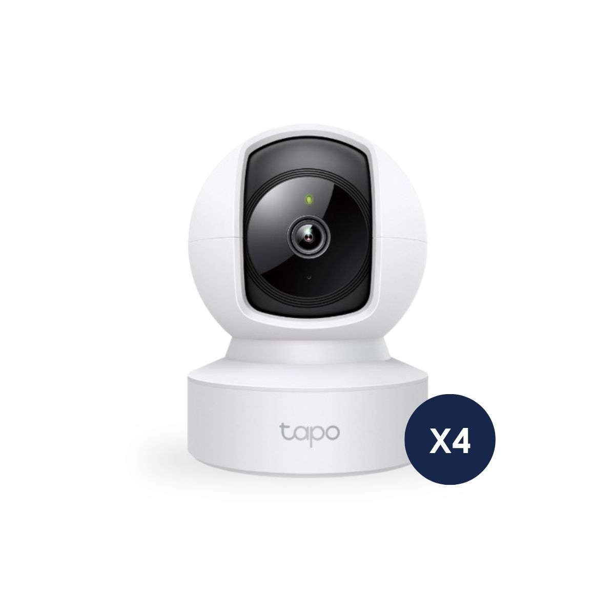 TP LINK - Kit de 4 Cámara de seguridad Tapo C212 2K WIFI y RJ45 para interiores - Tp-Link