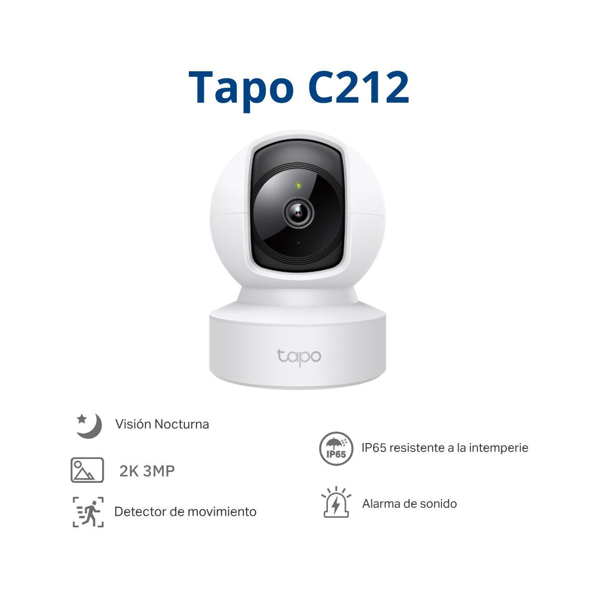 TP LINK - Kit de 4 Cámara de seguridad Tapo C212 2K WIFI y RJ45 para interiores - Tp-Link
