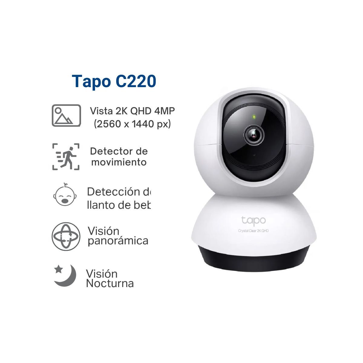 TP LINK - Kit de 2 Cámara de seguridad para interiores Tapo C220 2K QHD - Tp-Link