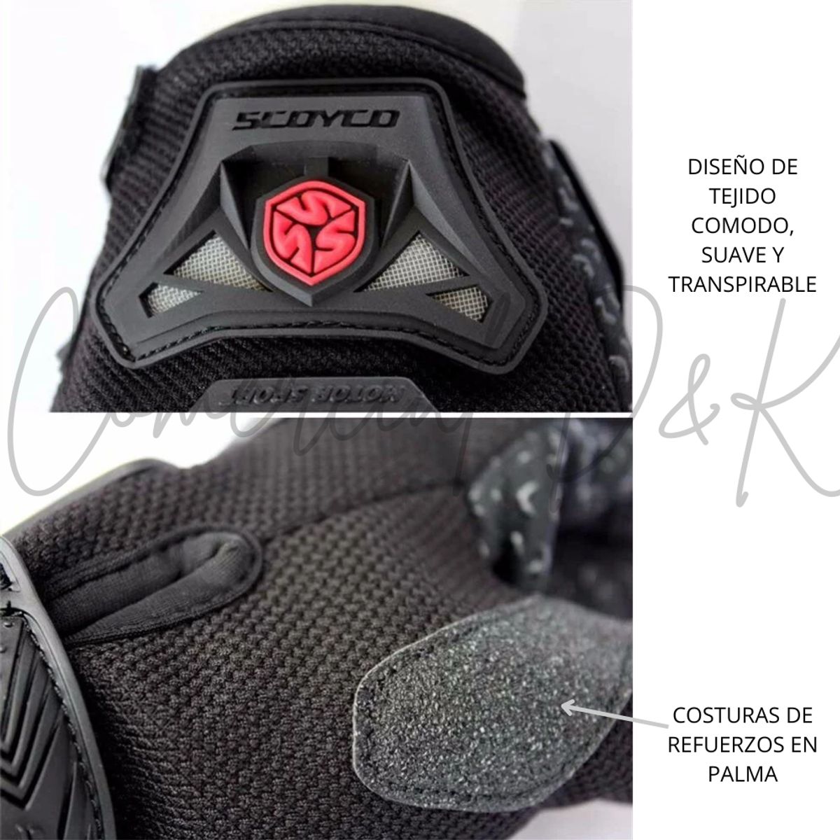 SCOYCO - GUANTES SCOYCO MC29 NEGRO L MOTO-CICLISMO