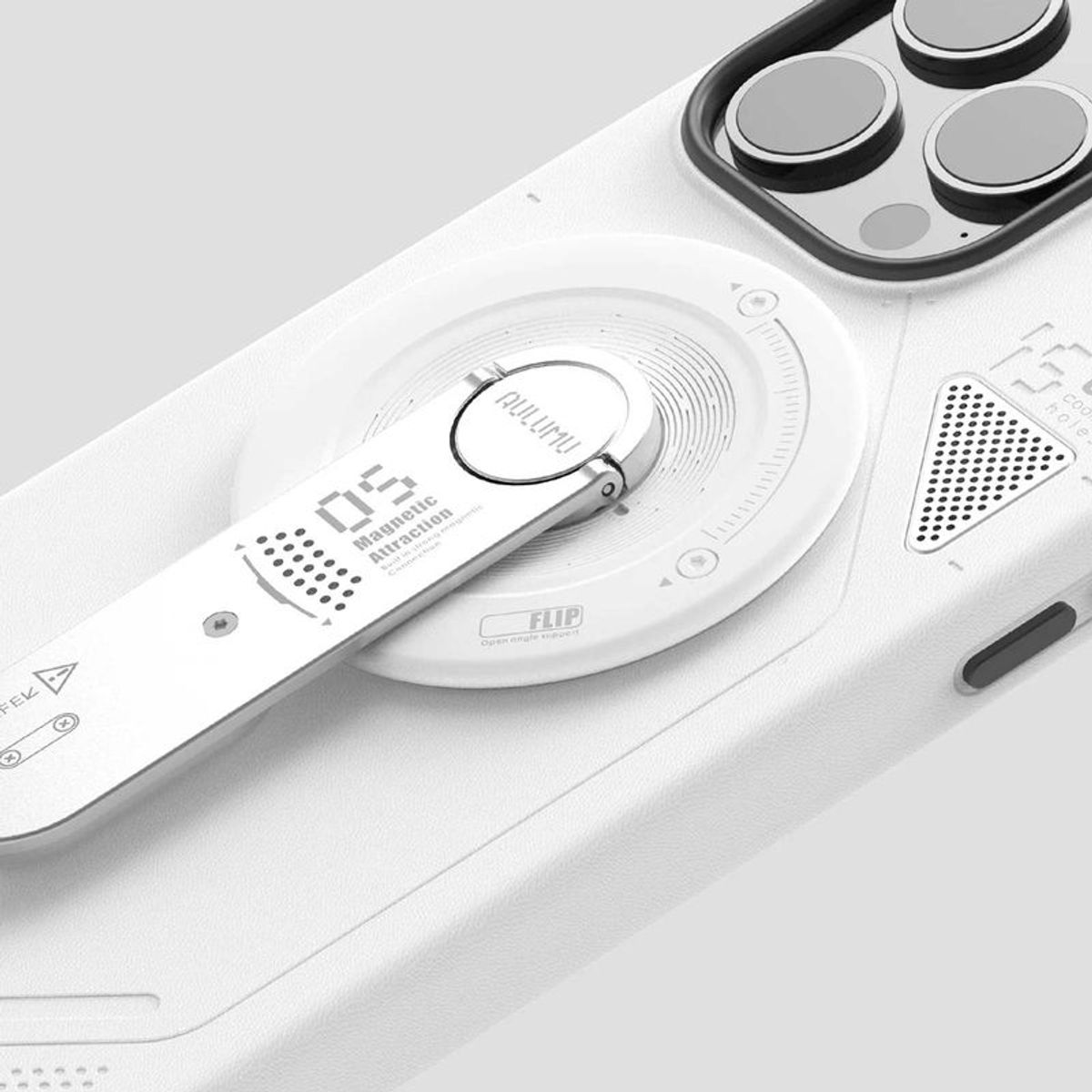 AULUMU - Parante Blanco Aulumu Kickstand Para Celular Con Magsafe