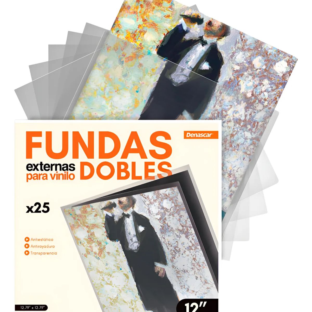 GENERICO - Fundas Externas Dobles Para Vinilo Por 25 Unidades