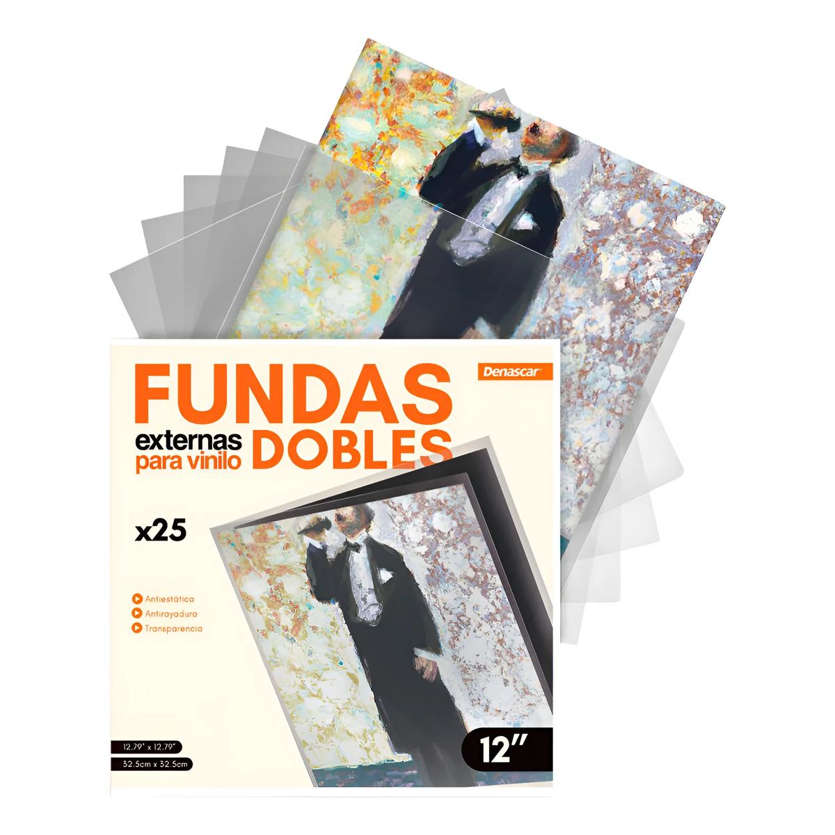 GENERICO - Fundas Externas Dobles Para Vinilo Por 25 Unidades