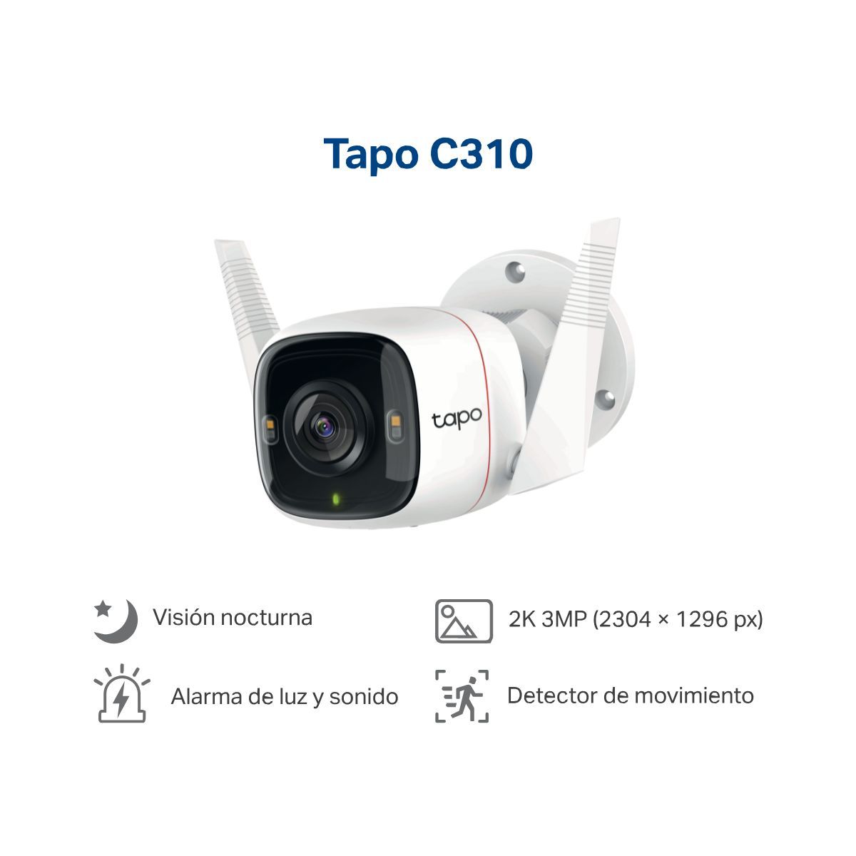 TP LINK - Kit de 2 Cámara de seguridad TP-Link Tapo C310 2K para exteriores con resolución
