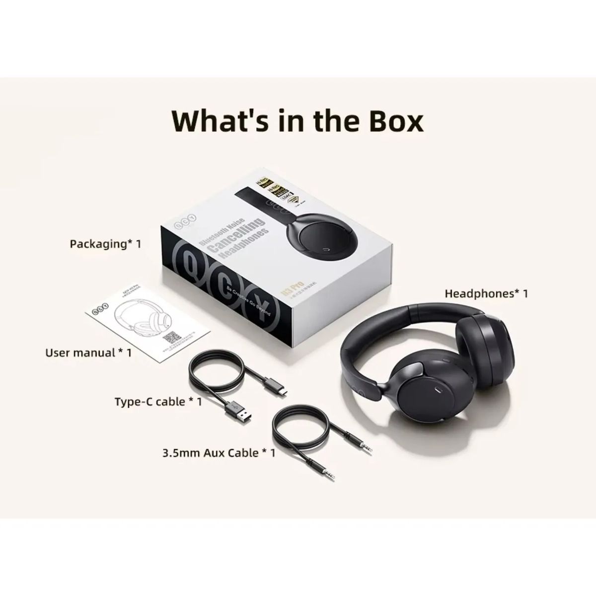 QCY - QCY AUDÍFONOS H3 PRO BLANCO - ENTREGA INMEDIATA