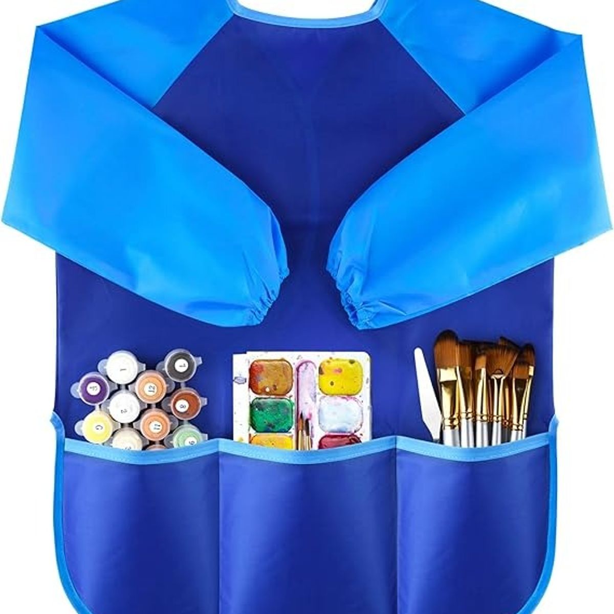 GENERICO - Mandil Impermeable de Arte Niños de 3 a 5 años Azul