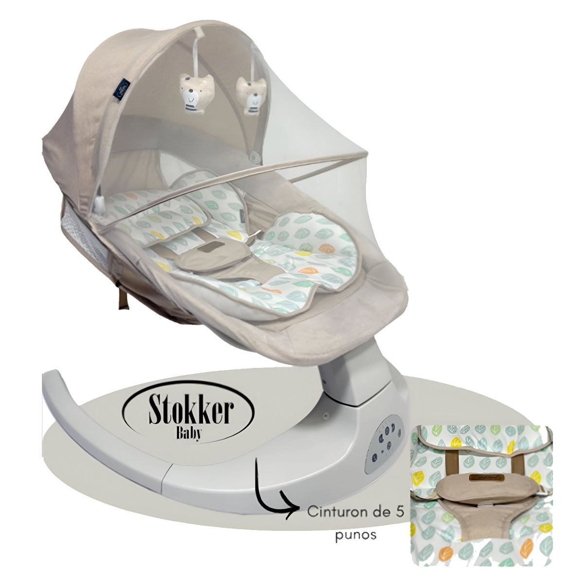 STOKKER BABY - Mecedora Eléctrica Para Bebes MAX Beige